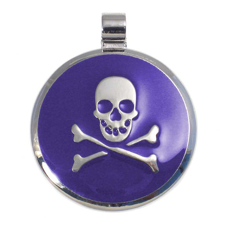 Skull and Crossbone Jewelry Tag, - Lucky Pet
